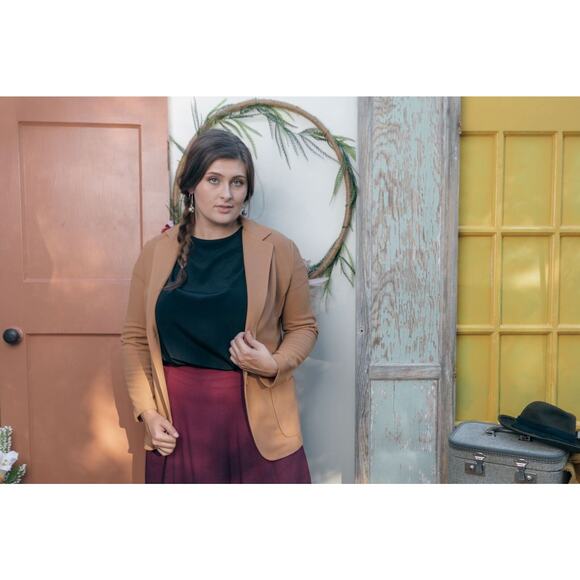 Russ Tan Lightweight Waffleweave Jacket sz 4 - Picture 1 of 6